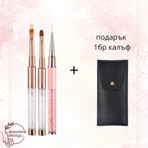 Четки 3бр + подарък калъф