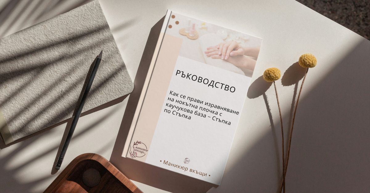 БЕЗПЛАТНО Ръководство “Как се прави изравняване на нокътна плочка с каучукова база“